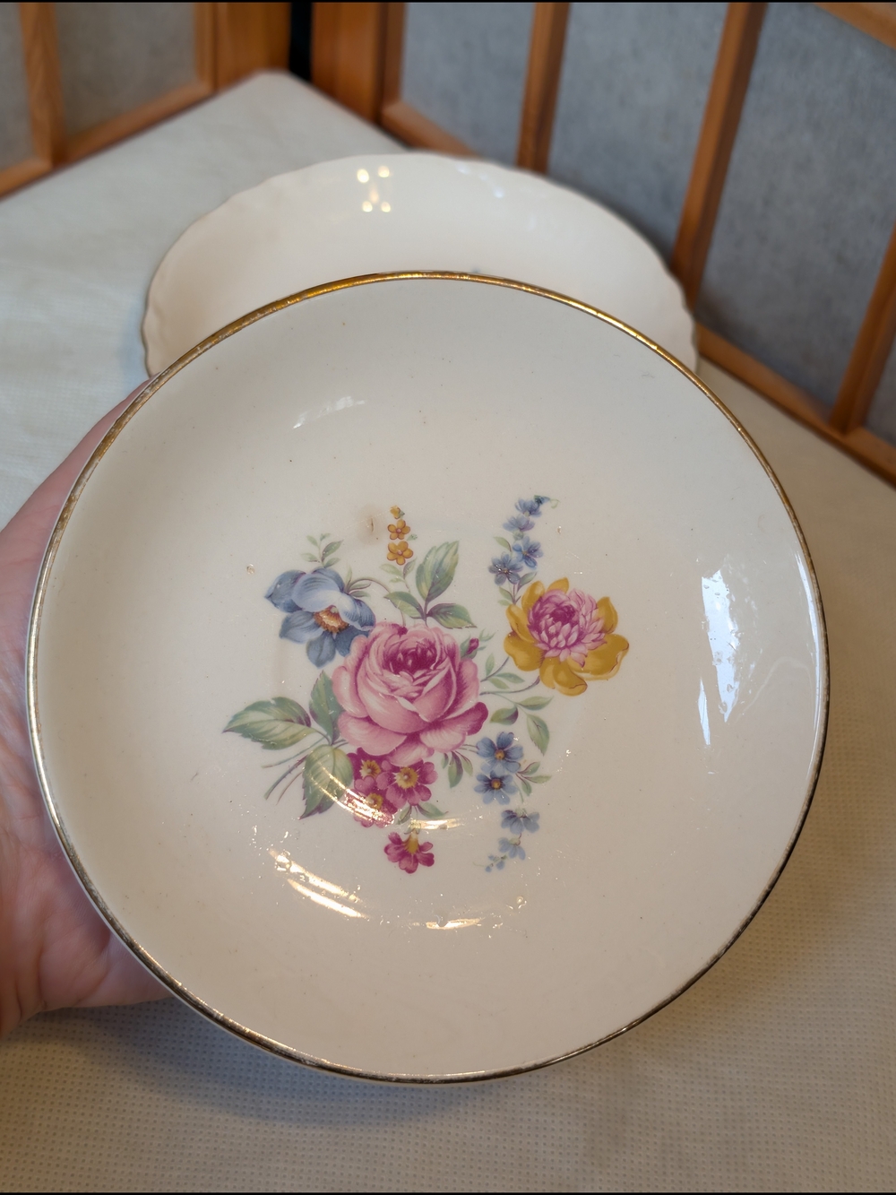 2 Vintage 1940s Plates - Hazel by SCIO - 6" Saucers Floral
